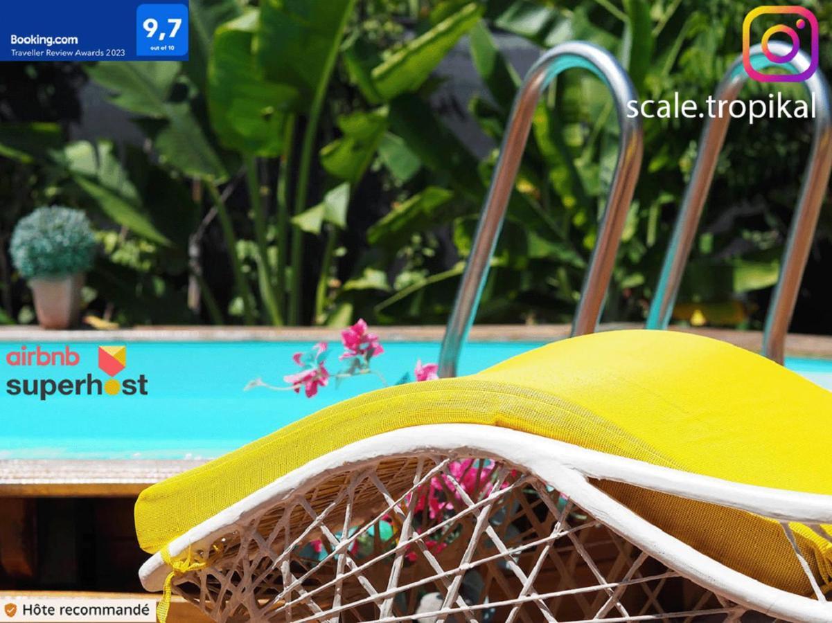 S'Cale Tropikal - Gite Cosy Avec Piscine Privee Petit-Canal Ngoại thất bức ảnh