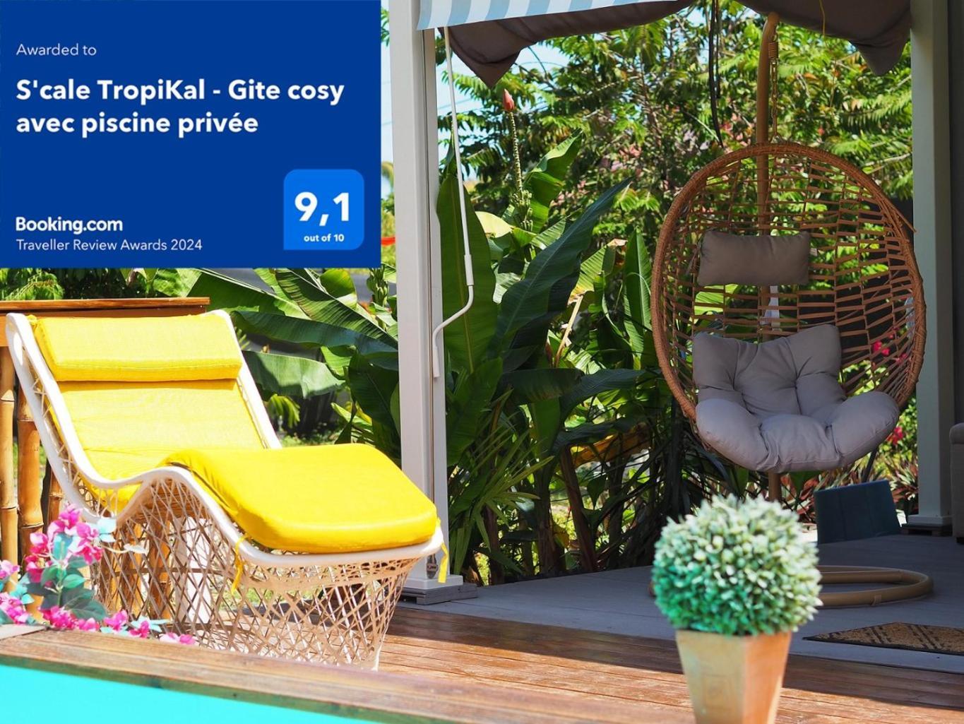 S'Cale Tropikal - Gite Cosy Avec Piscine Privee Petit-Canal Ngoại thất bức ảnh